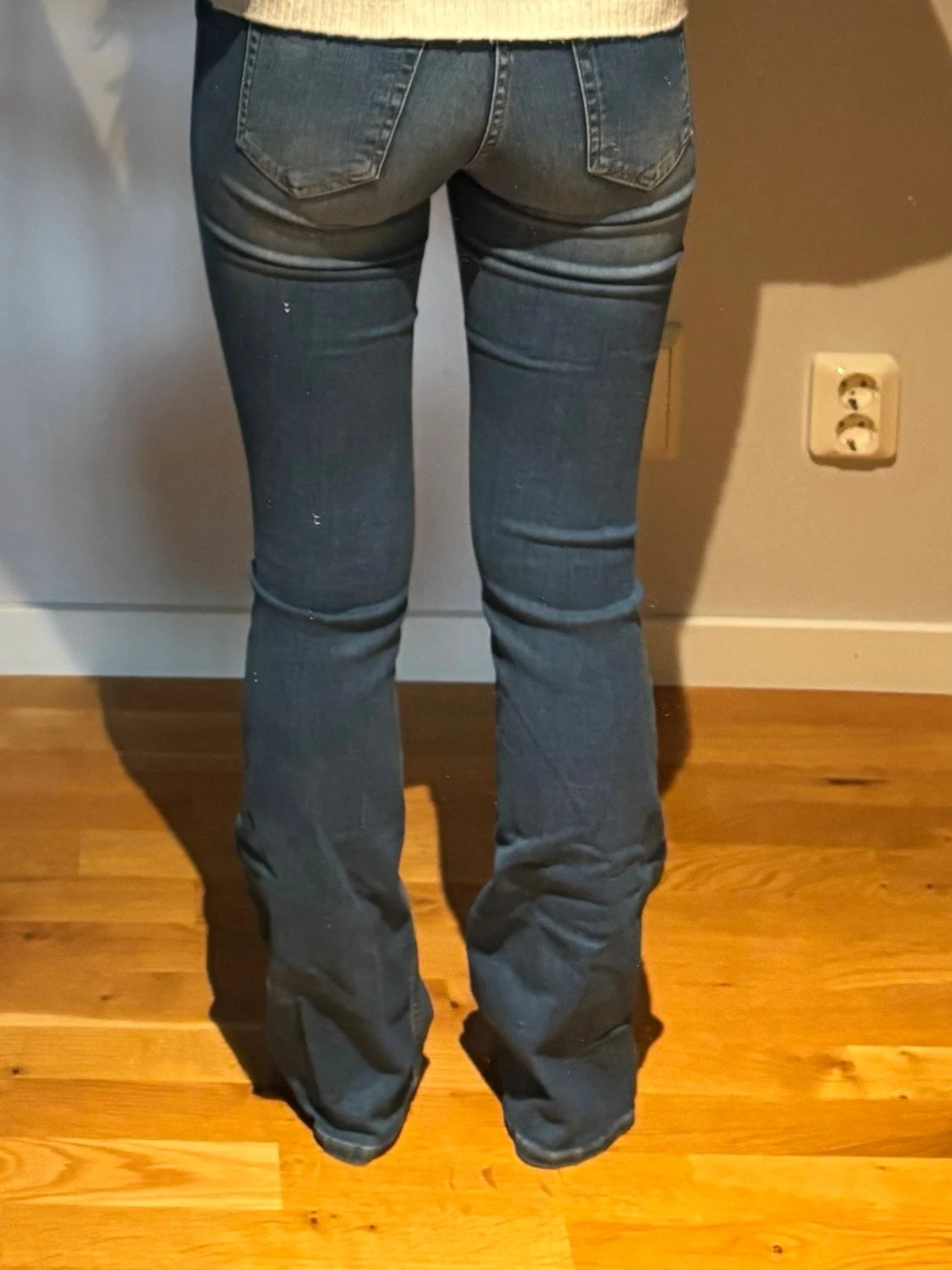 Blå bootcut jeans - 3