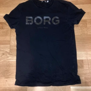 Björn Borg T-Shirt - Säljer en svart Björn Borg t-shirt med ‘BORG’ tryck och ‘SINCE 1956’ på bröstet. T-shirten är använd, men funkar lika bra o använda flera ggr till.