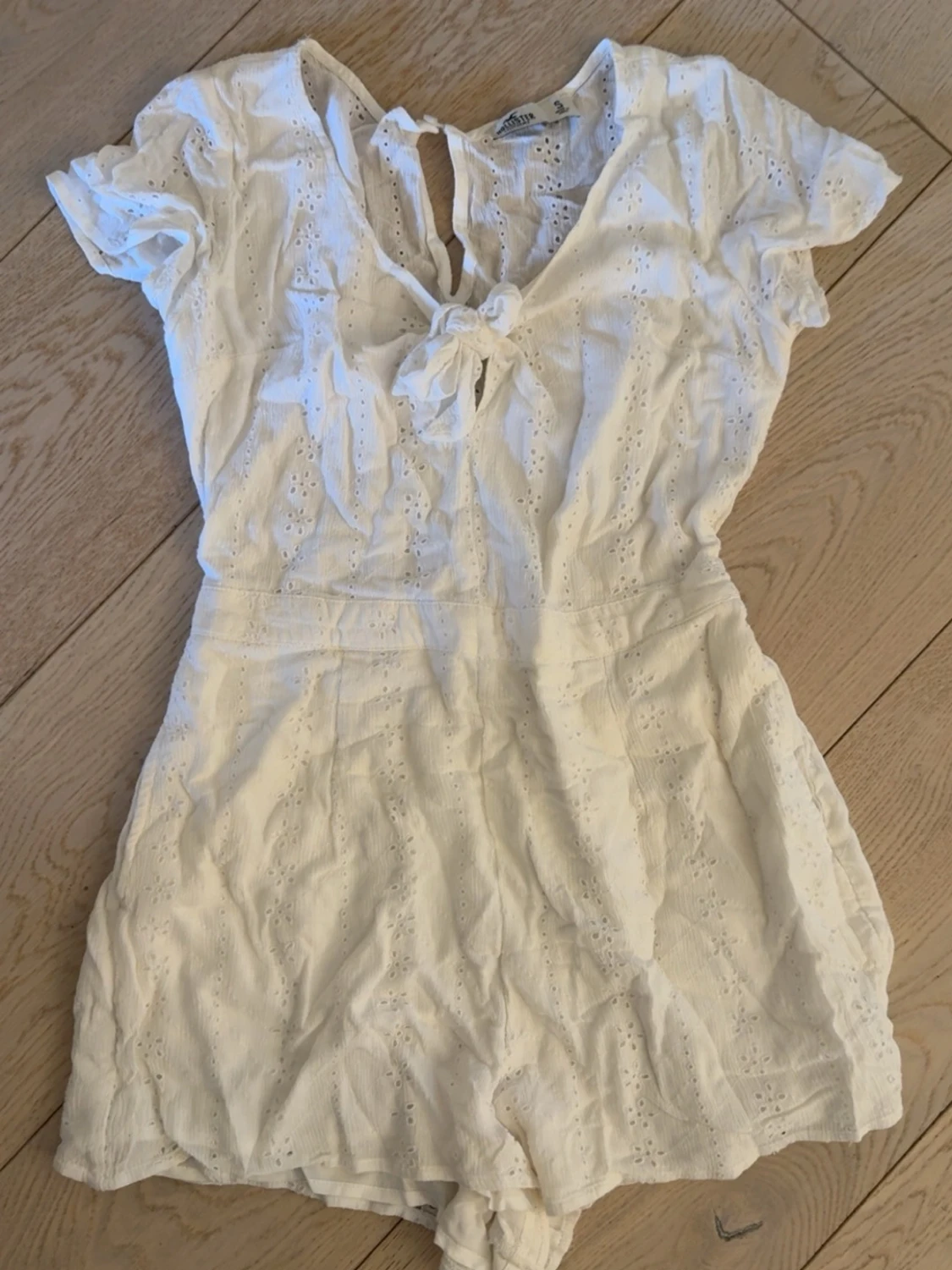 Vit broderad jumpsuit  - 3
