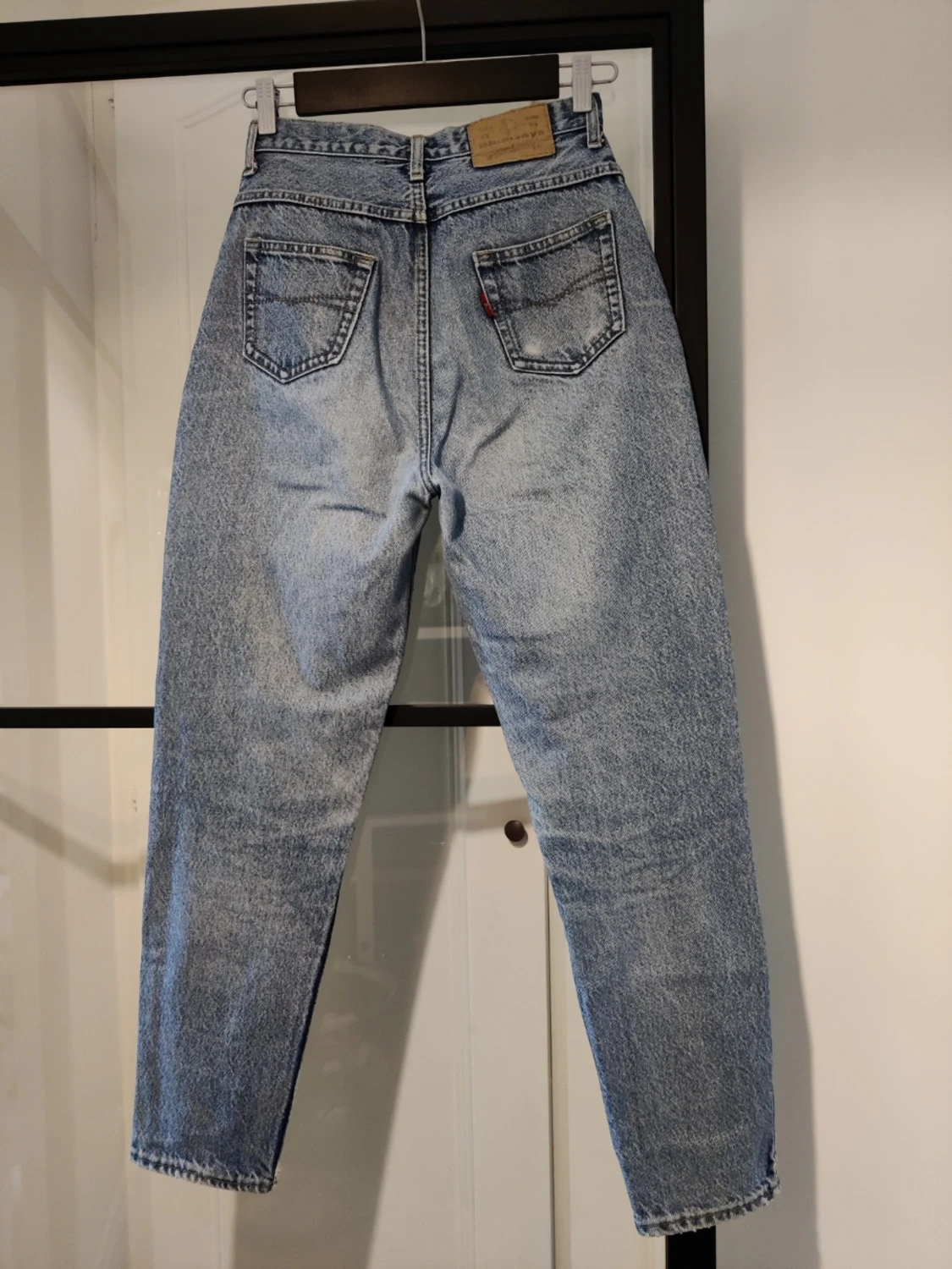 Blå mom jeans med hög midja - 1