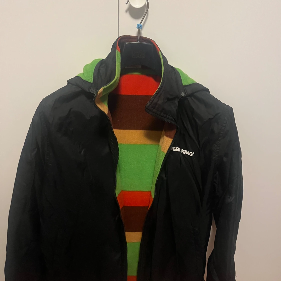 Svart vindjacka från Burger King