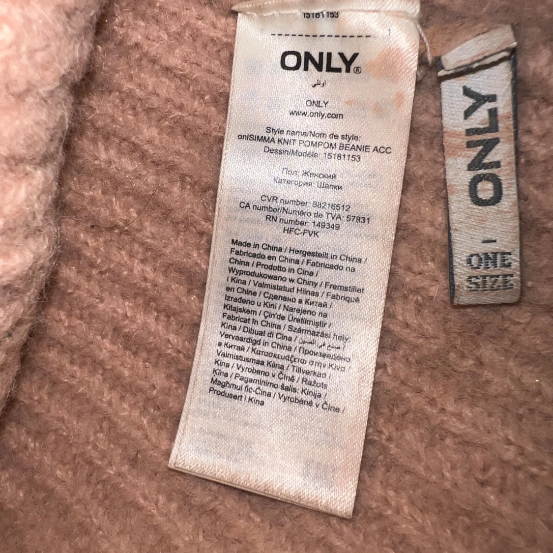  ribbad mössa med pälsboll från ONLY - 1