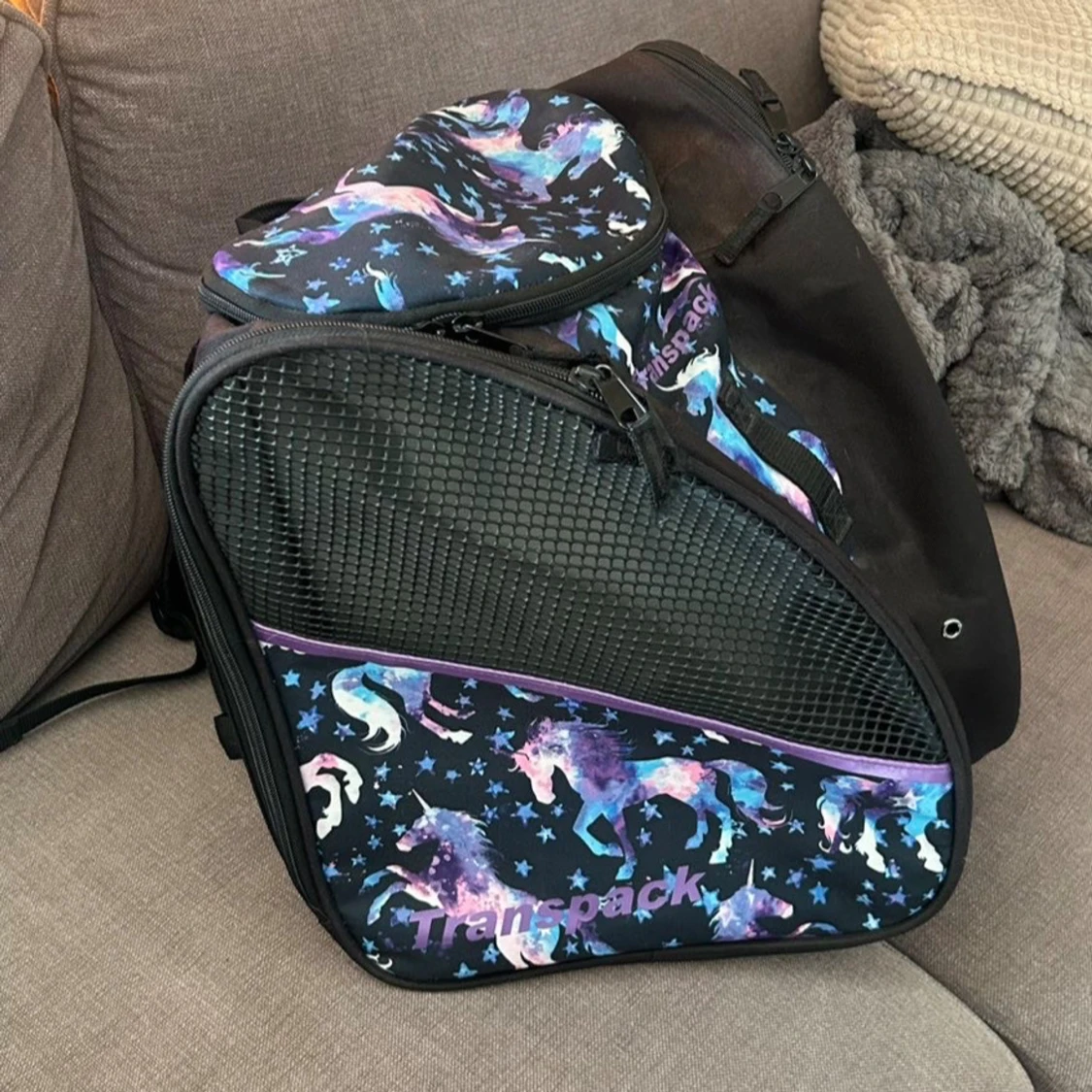 Skridskoväska från Transpack ryggsäck med enhörningar - 1