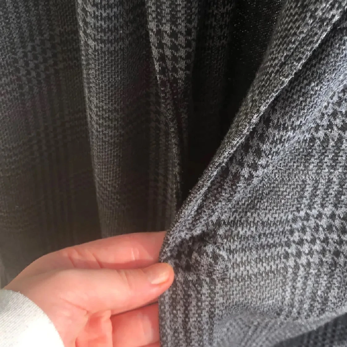 Grå rutig cardigan jacka - 2