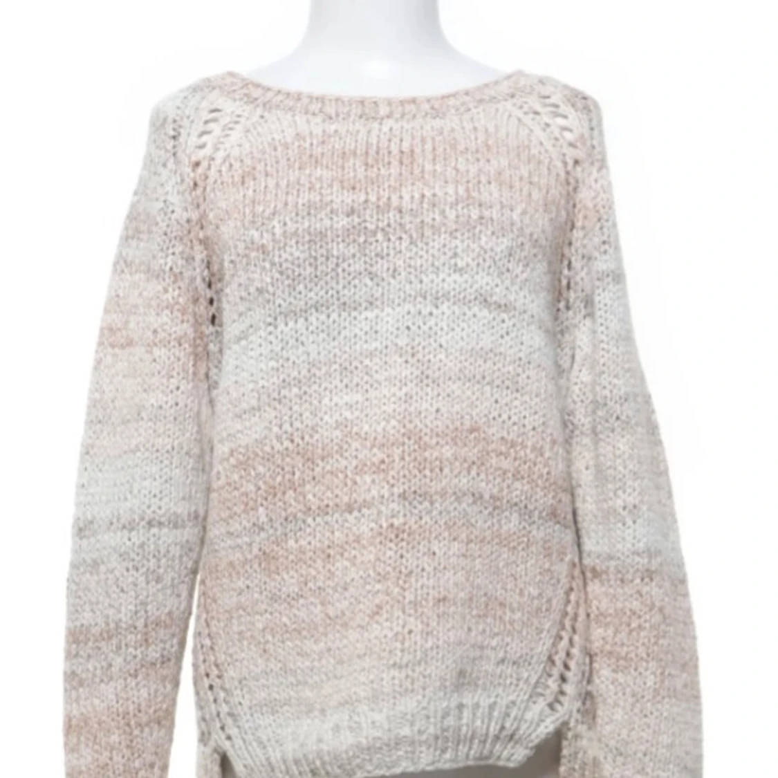 Beige stickad tröja från Lindex