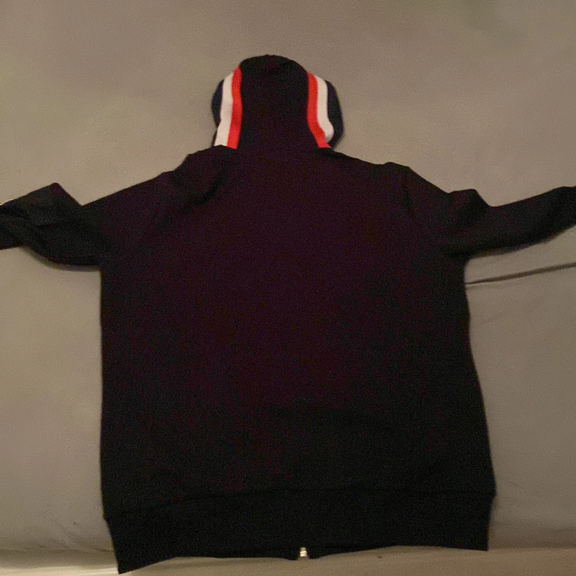 Svart Moncler hoodie med dragkedja - 1