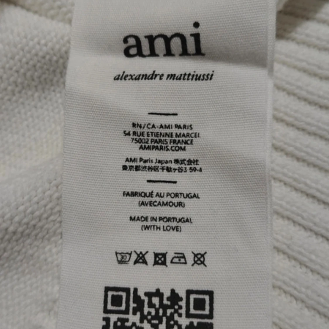 Vit stickad tröja från Ami Paris - 2