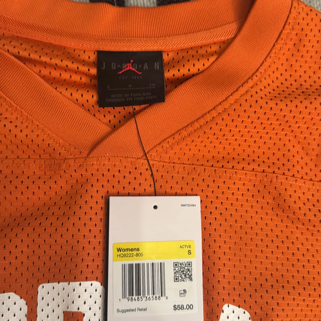 Orange Jordan mesh pikétröja S - 1