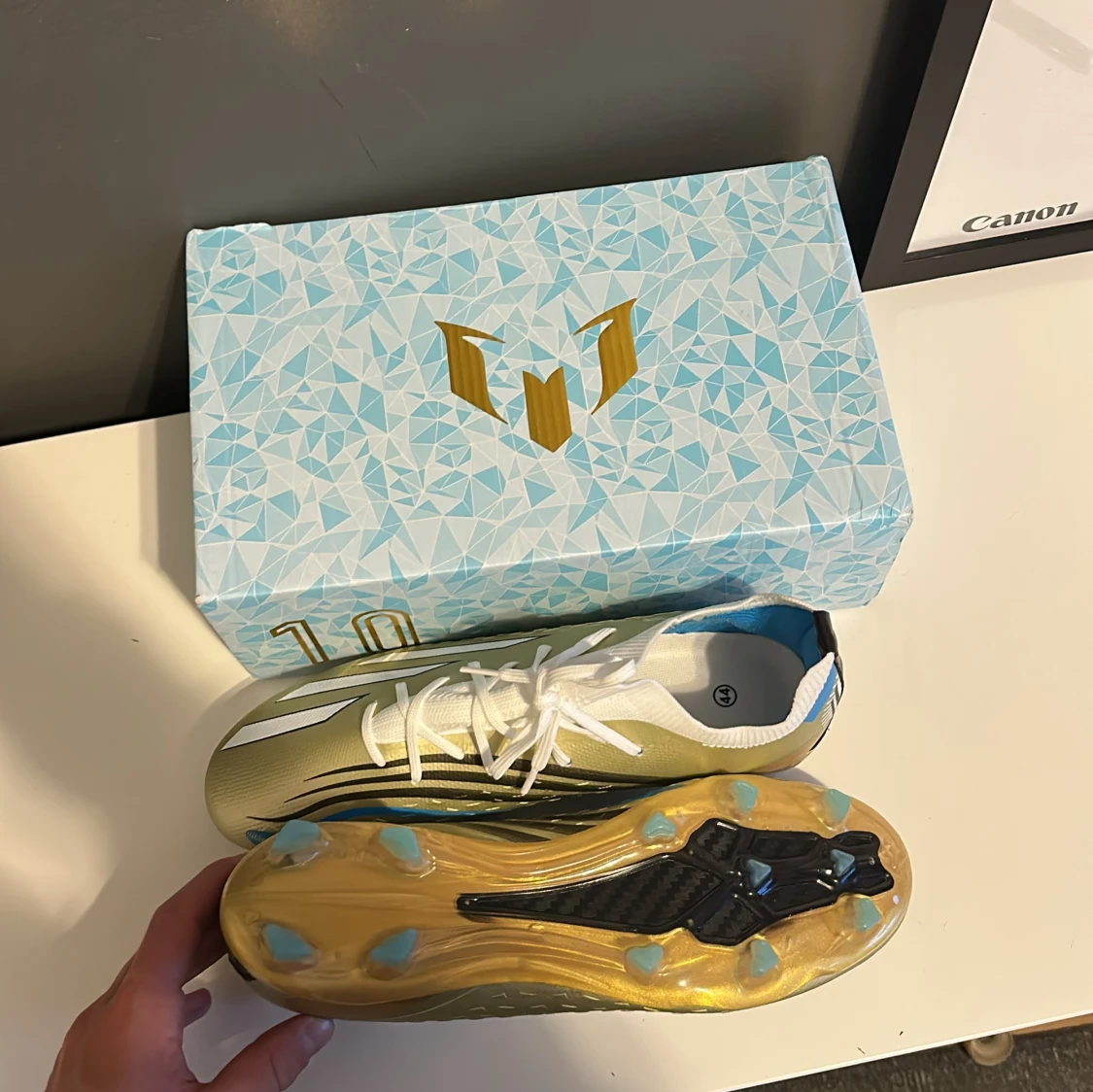 Adidas Messi X Speedportal fotbollsskor guld - 4