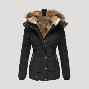 Svart pufferjacka med fuskpäls SÖKES - Söker jacka liknande denna. Svart, medel längd med stor päls krage. Kan tänka mig även byta om du gillar nåt av mina annonser. 