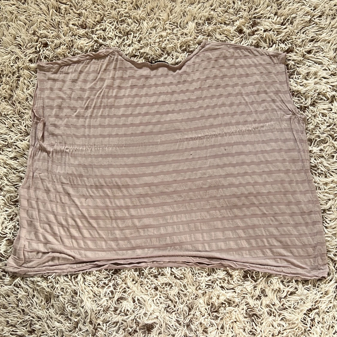 Beige randig topp från frk - 1