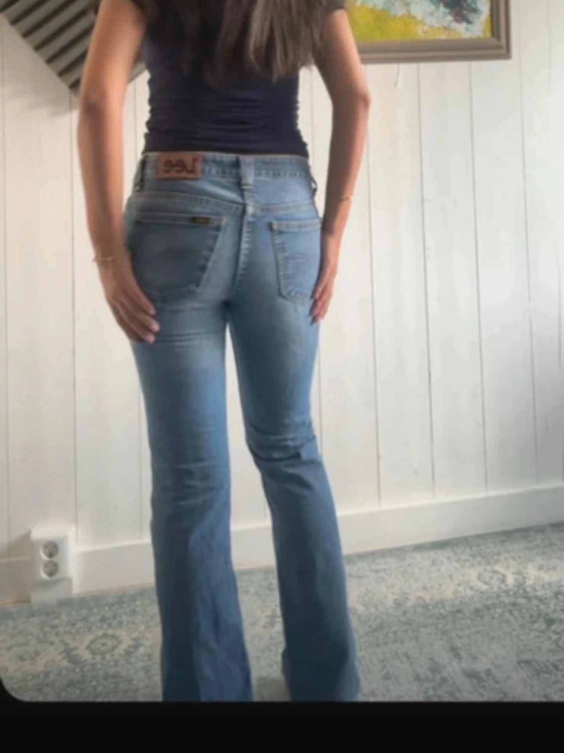 Blå bootcut jeans från Lee - 1