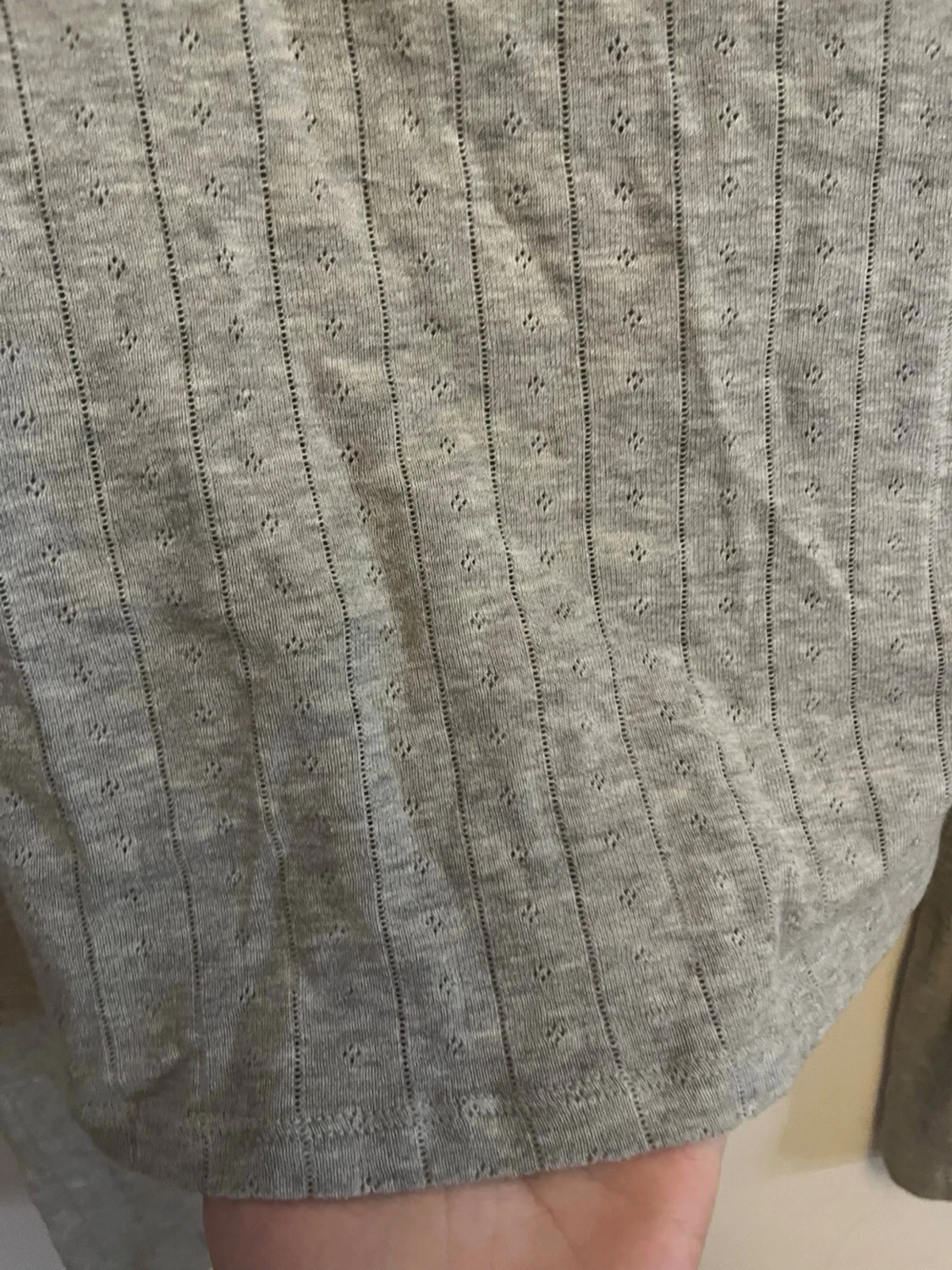 Grå ribbad långärmad topp Gina tricot - 2