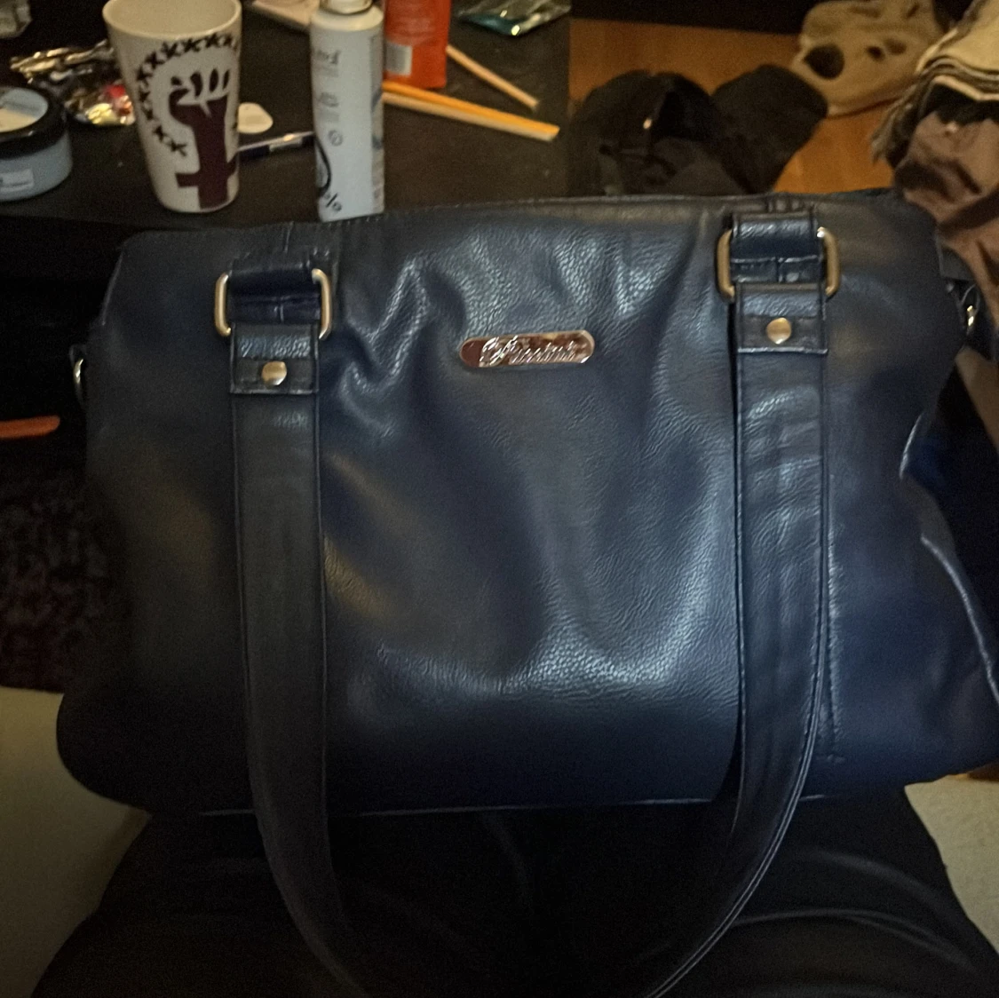 Mörkblå axelväska från Puccini - 3