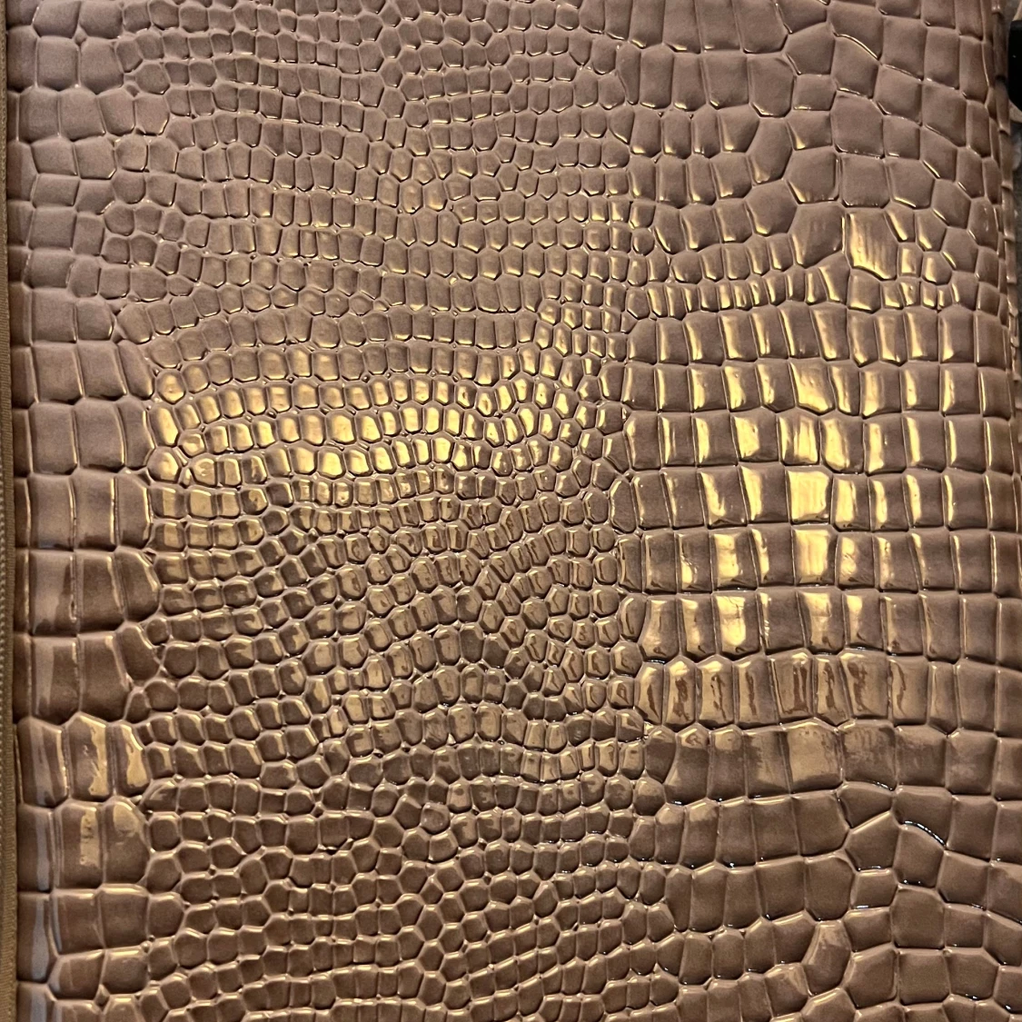 Brun datorväska i krokopräglat skinn - 3