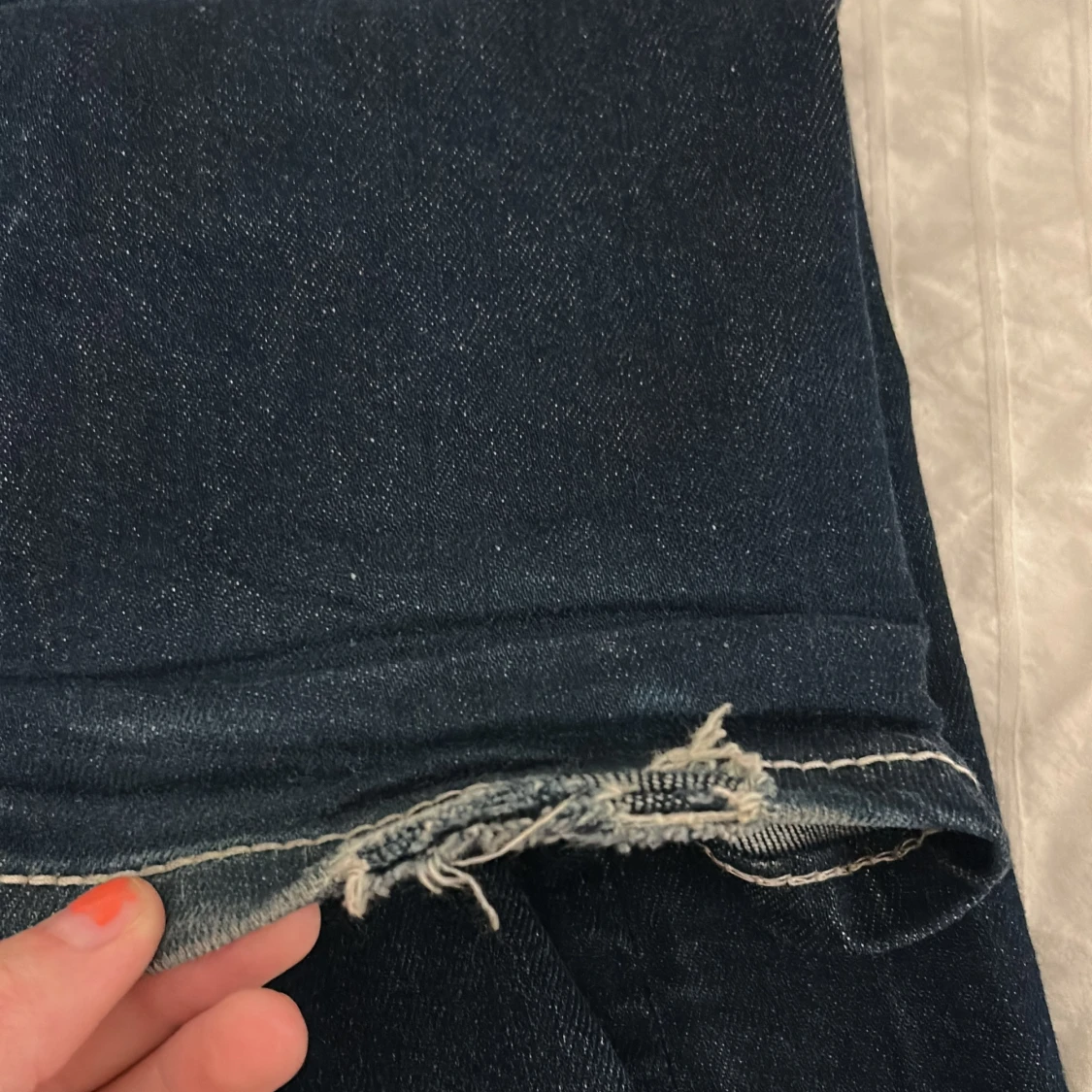 Lågmidjade mörk blåa jeans - 4