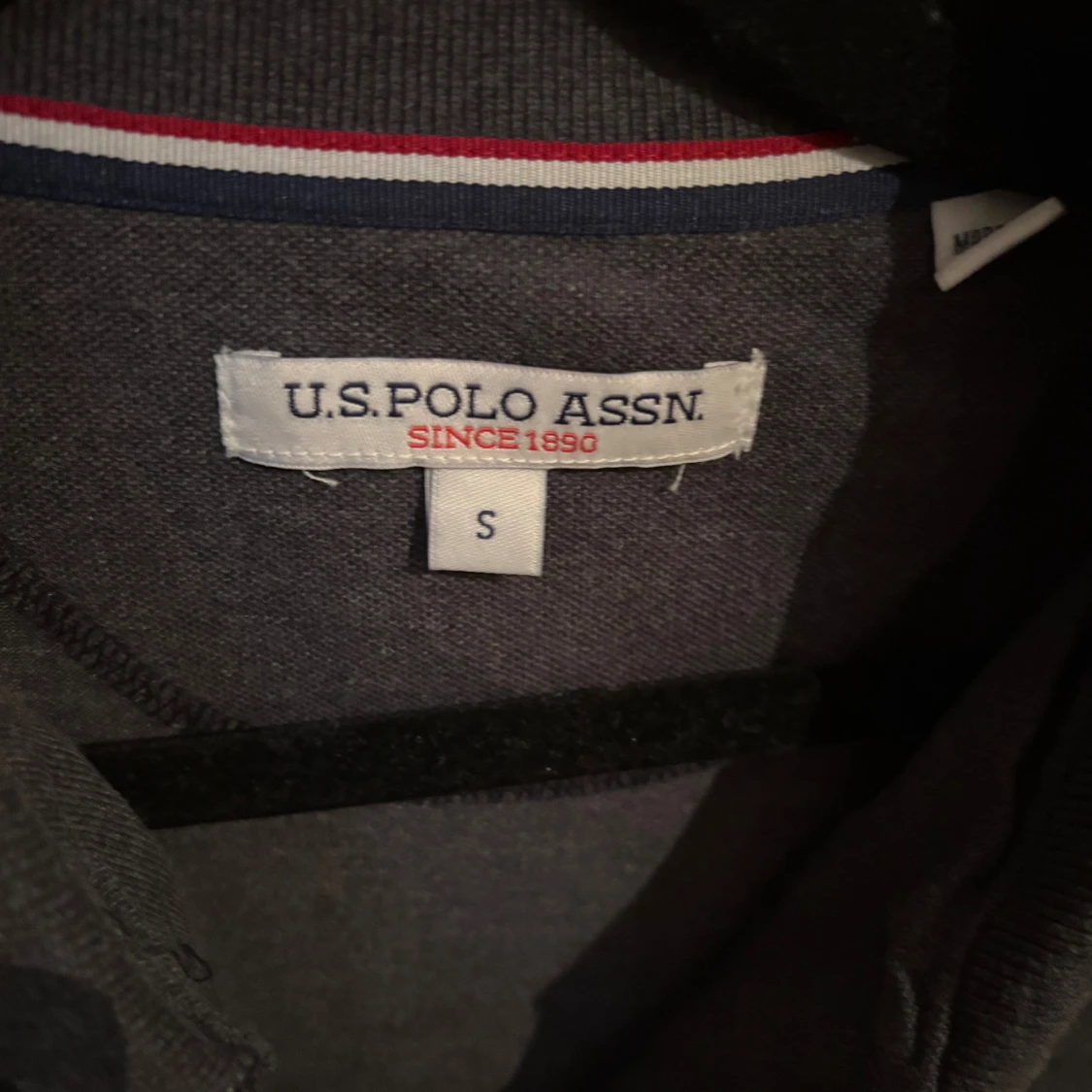 Svart pikétröja U.S. Polo Assn S - 1