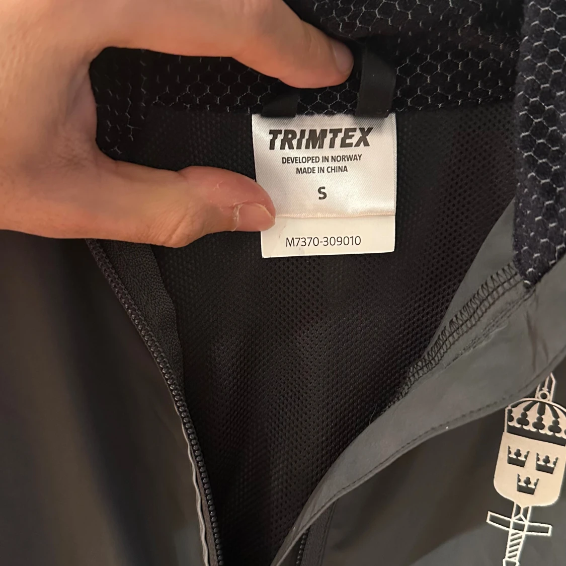 Försvarsmakten Svart/grå vindjacka & T-shirt Trimtex S - 1