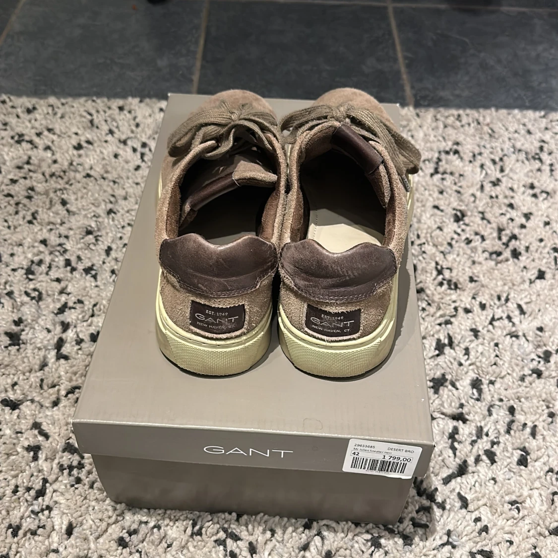 Beige mockasneakers från Gant, strl 42 - 1