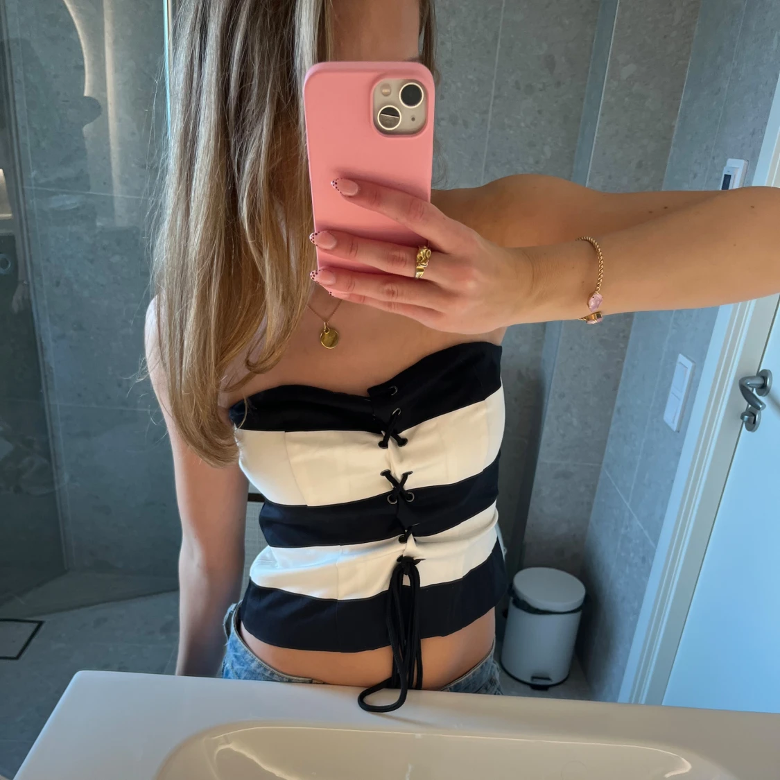 Randig bandeautopp - 2