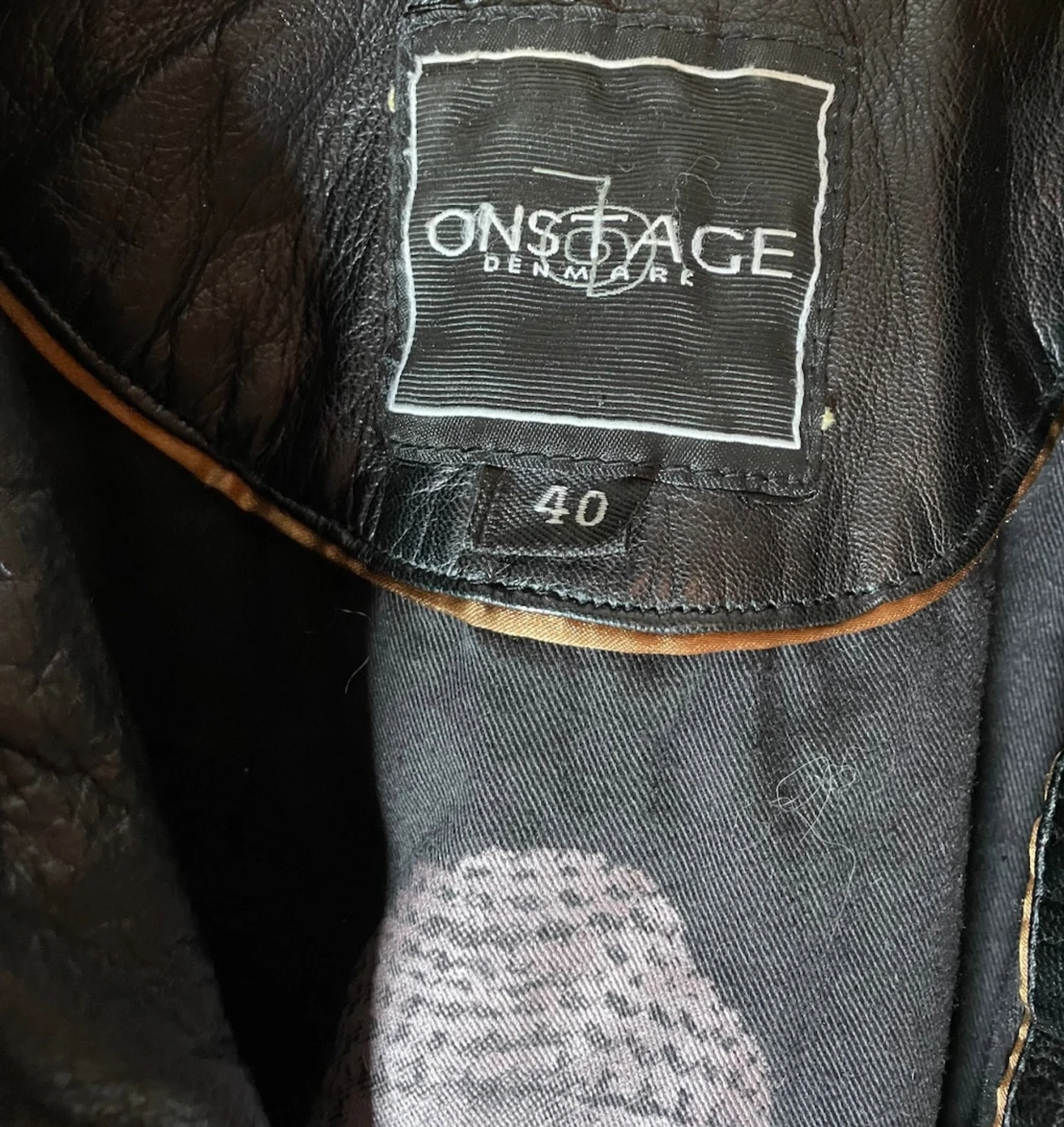 Svart skinnjacka med teddykrage Onstage - 3