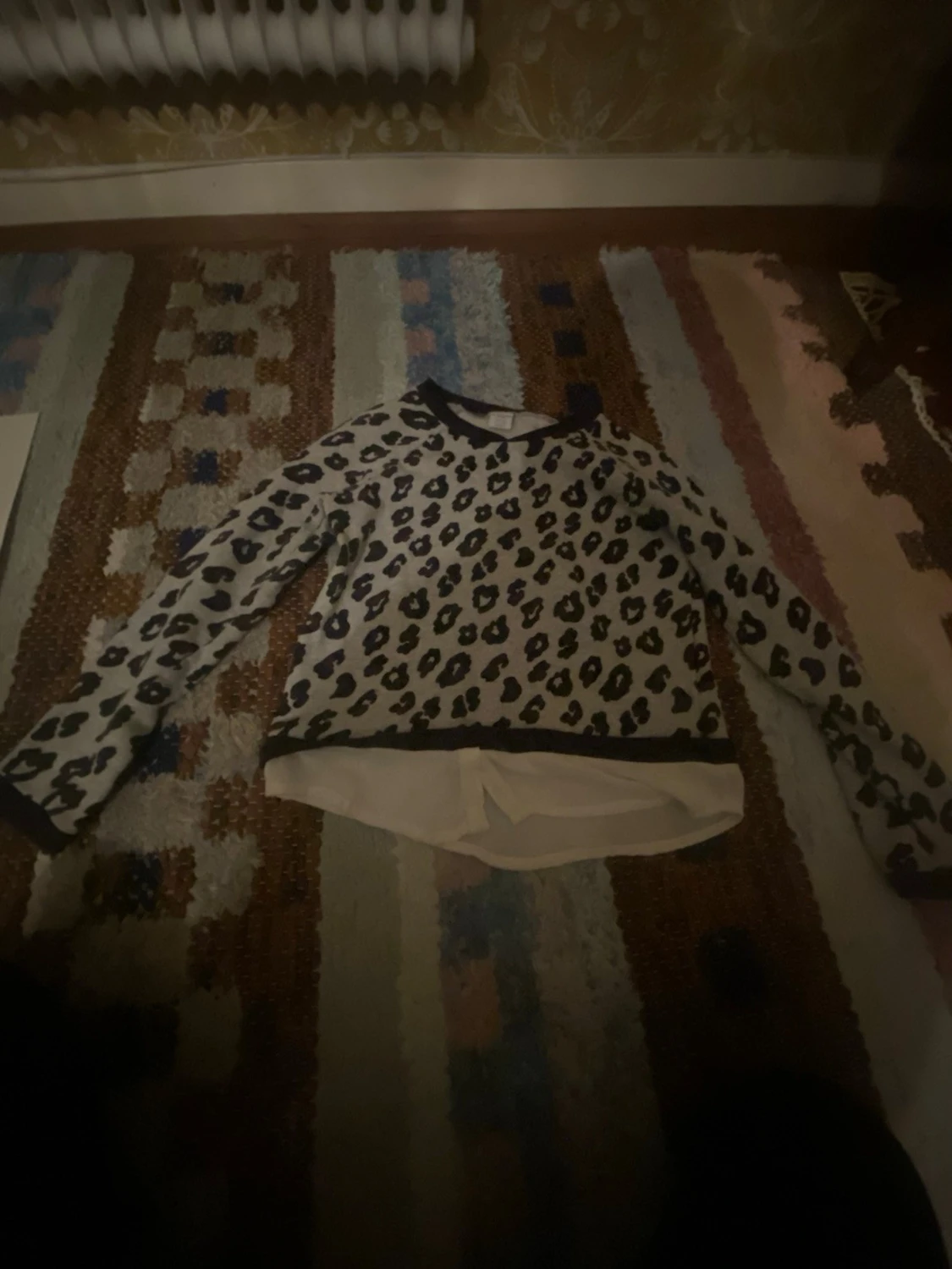 Leopardmönstrad långärmad tröja - 1