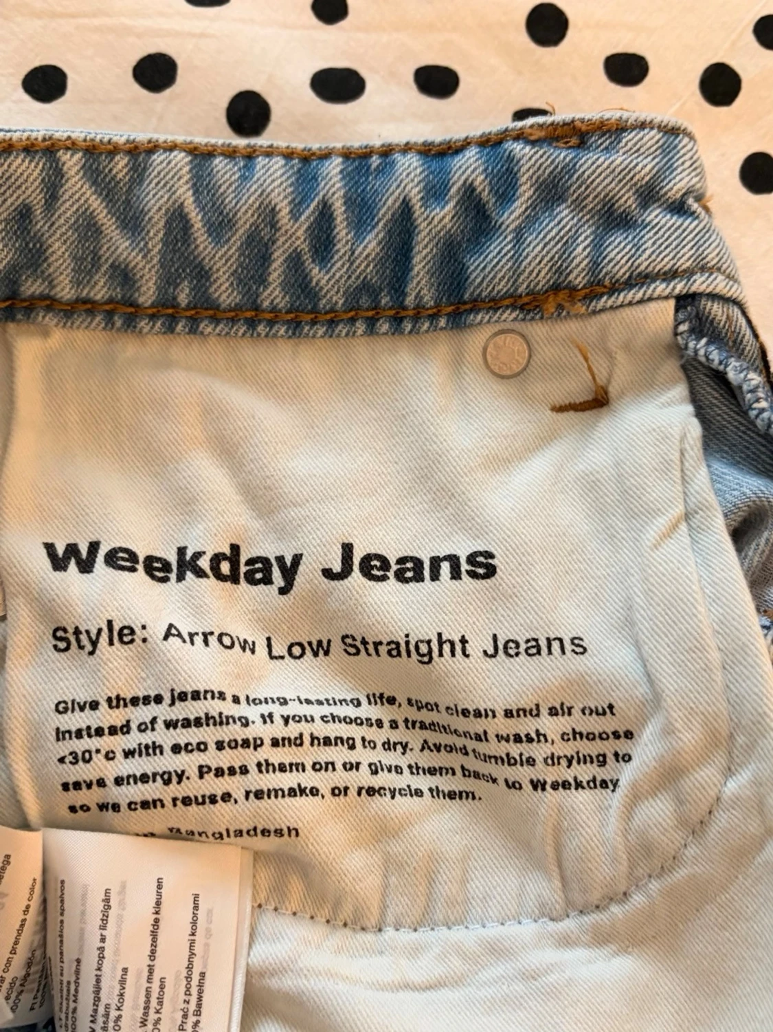 Ljusblå Weekday straight jeans - 4