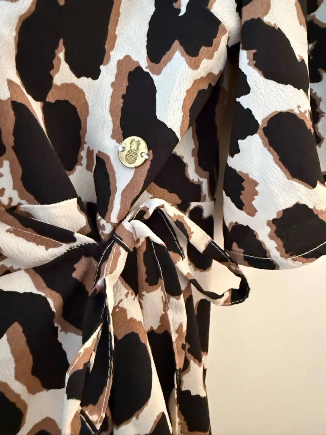 Leopardmönstrad omlottklänning - 5