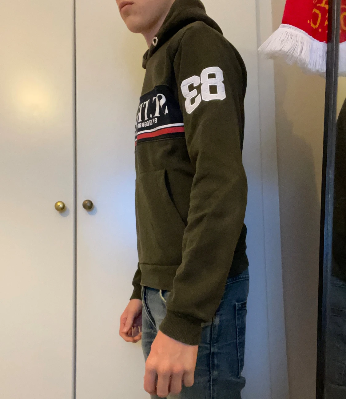 Olivgrön hoodie Geographical Norway - 1