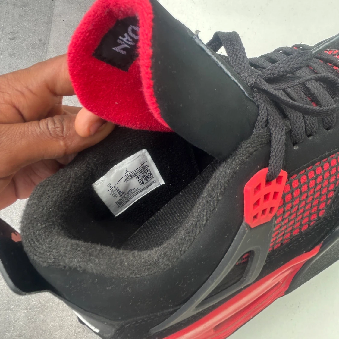 Nike Air Jordan 4 svart/röd sneakers - 3