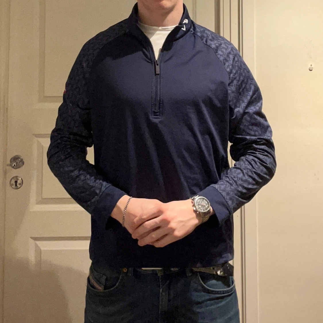 Mörkblå Callaway half zip tröja - 2