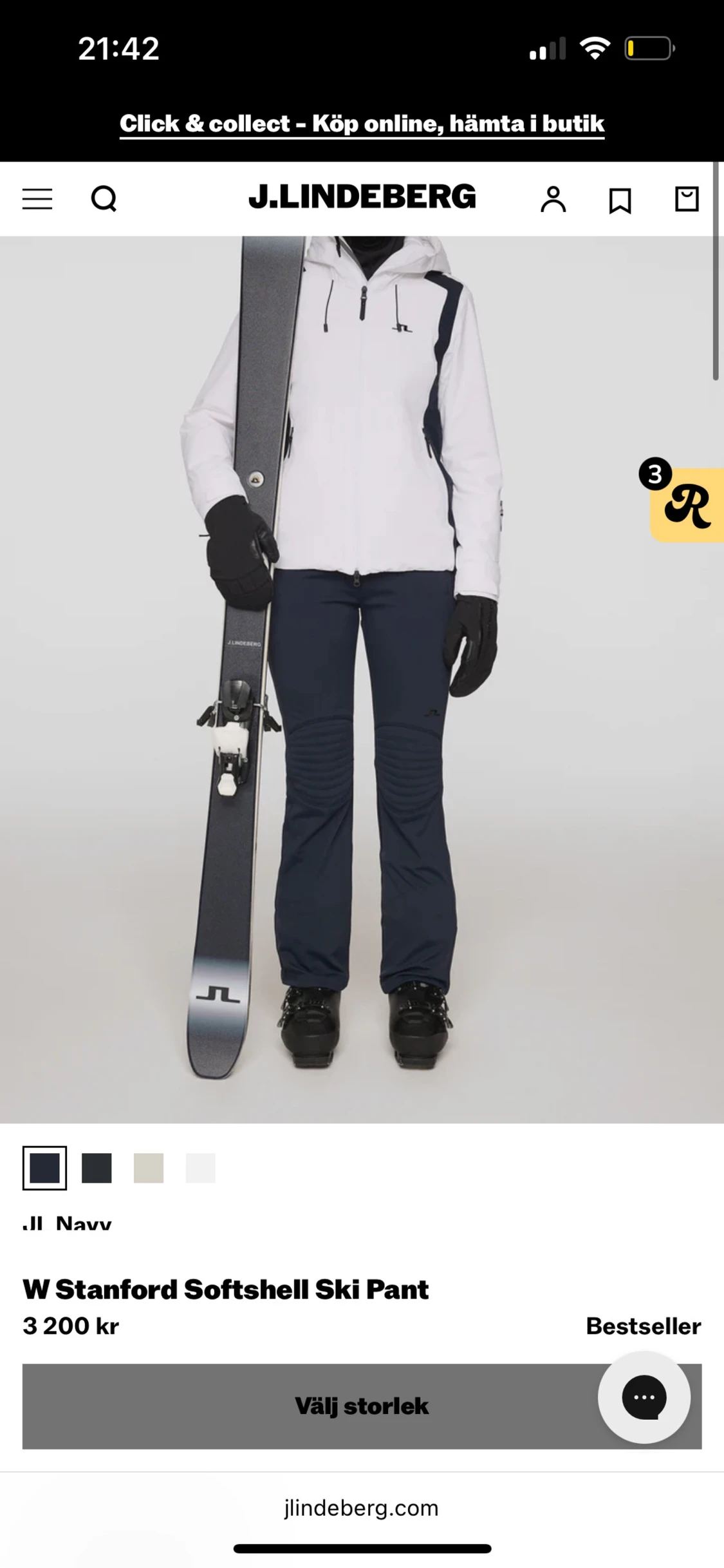 J Lindeberg skidbyxor 