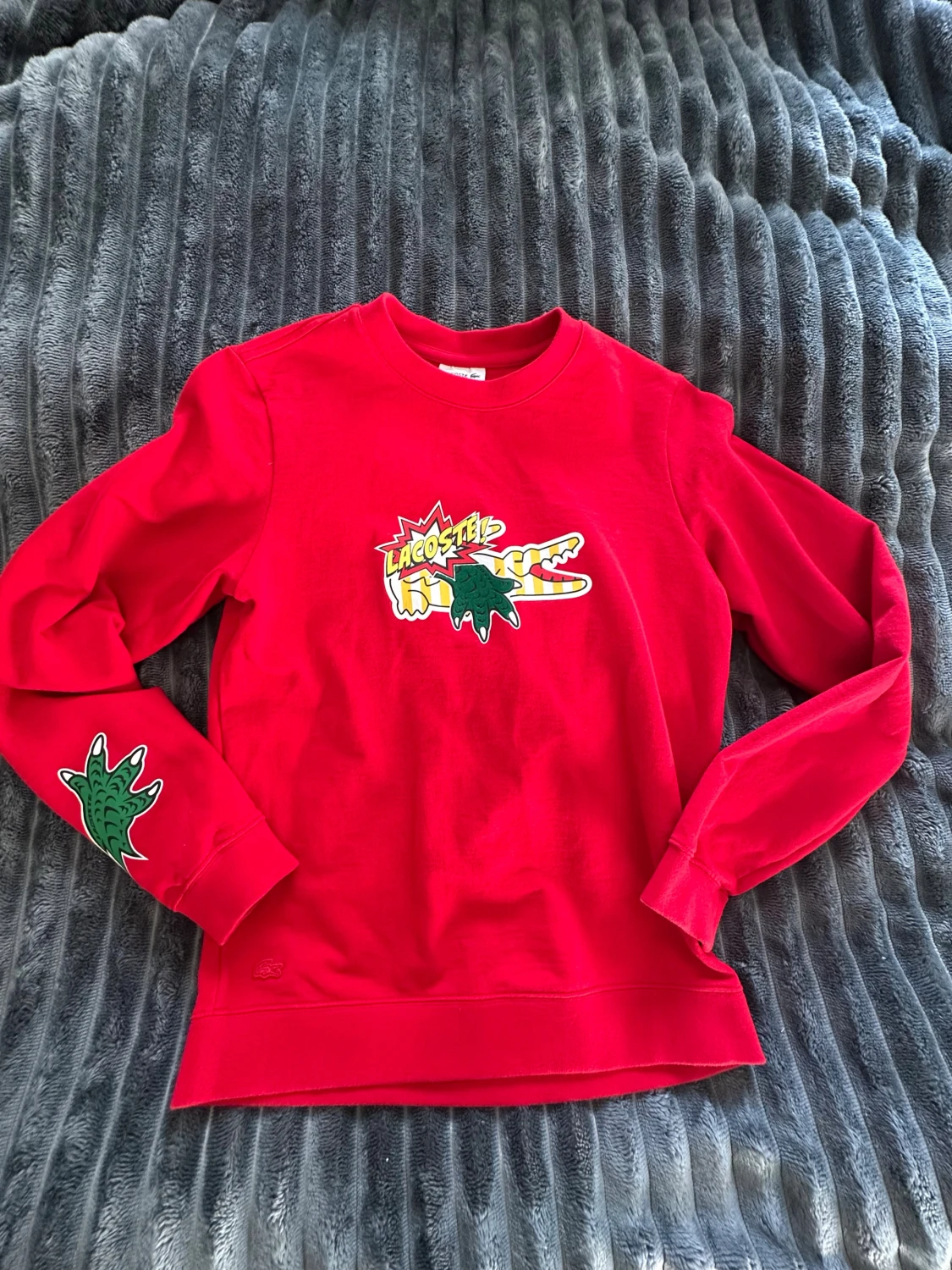 Röd Lacoste sweatshirt med tryck - 1