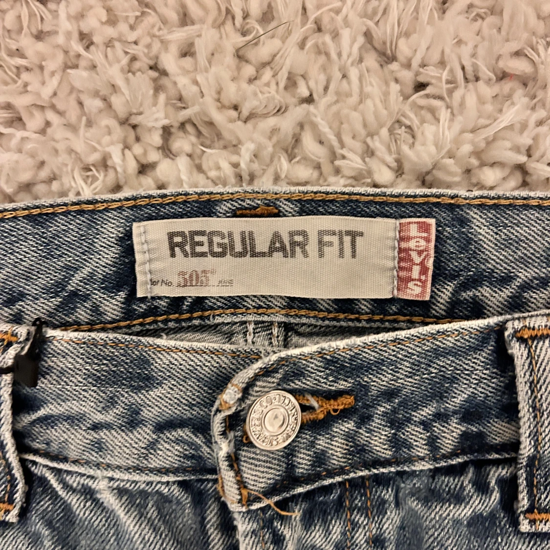 Ljusblåa Levi's 505 Regular Fit jeans  - 3