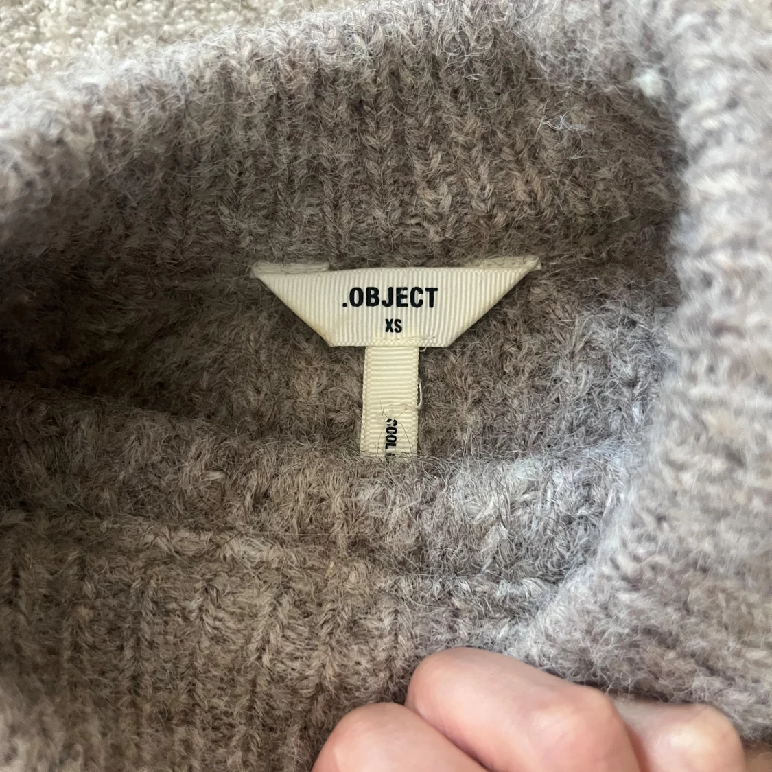 Grå/brun stickad tröja från Object  - 1