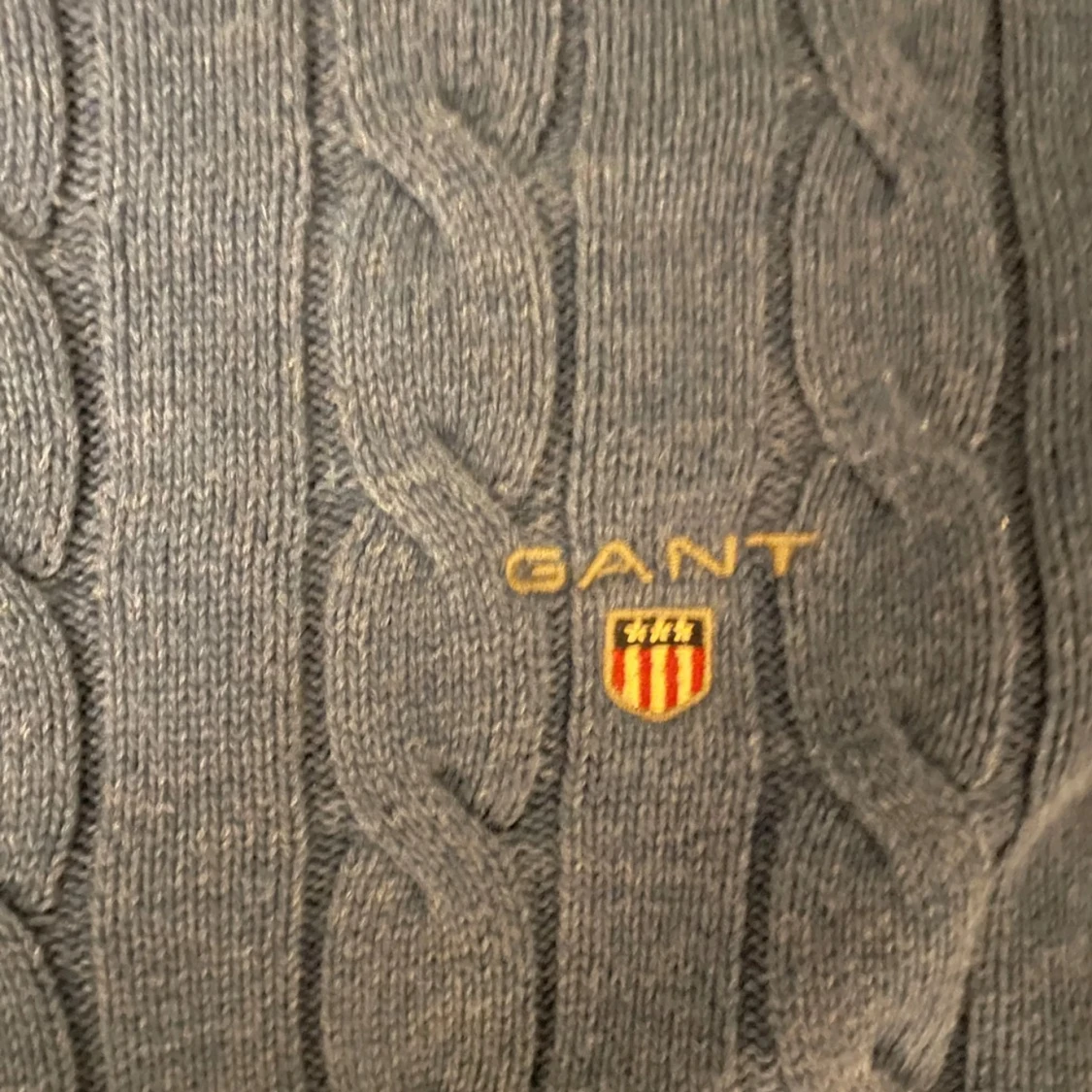 Blå kabelstickad tröja från GANT - 91