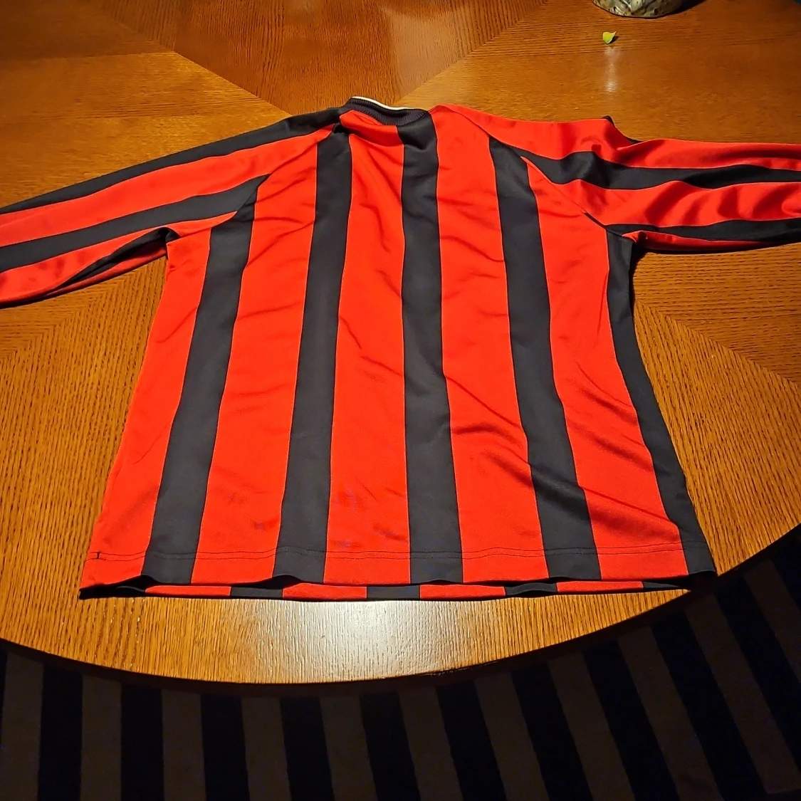 Randig långärmad Adidas fotbollströja - 1