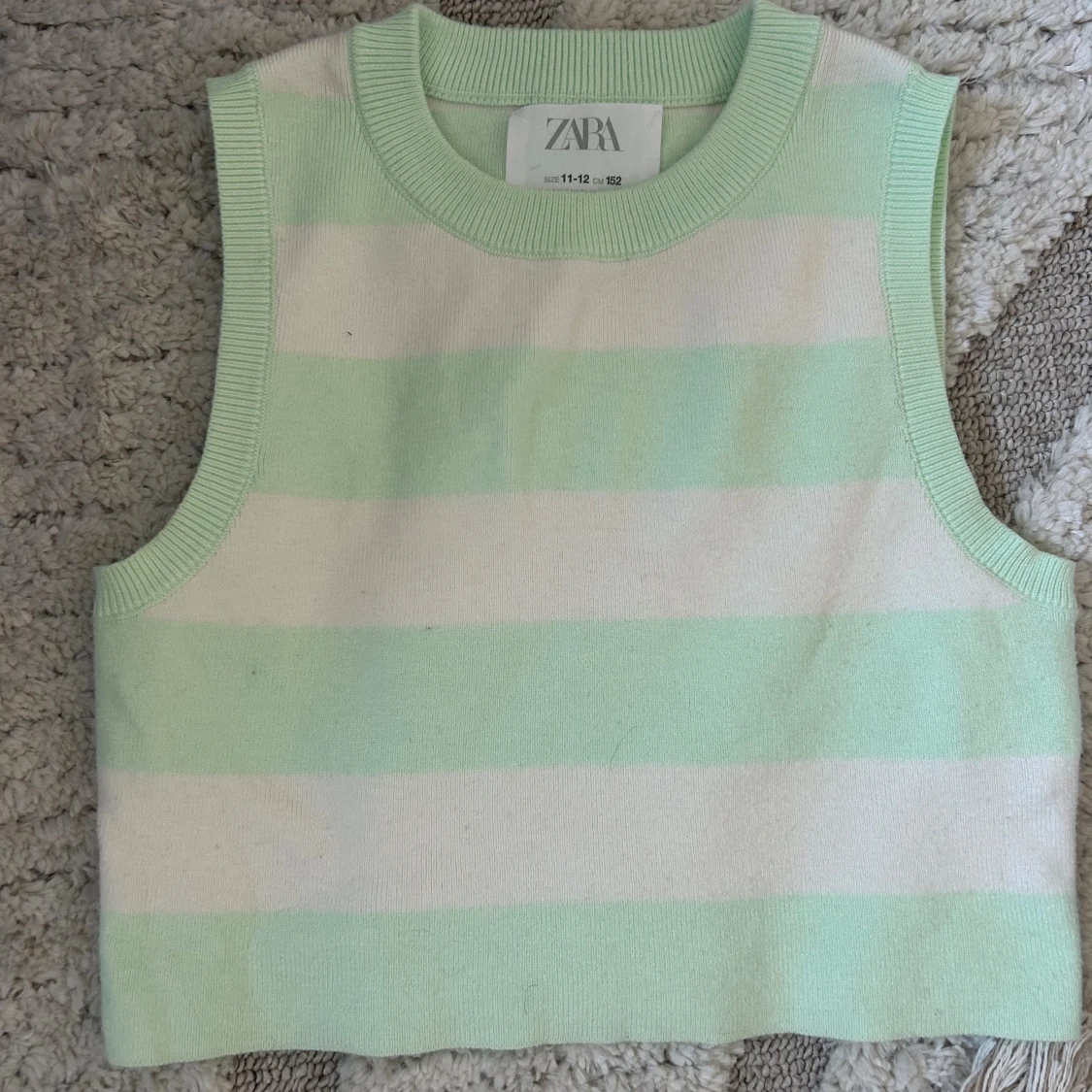 Mintgrön randig topp