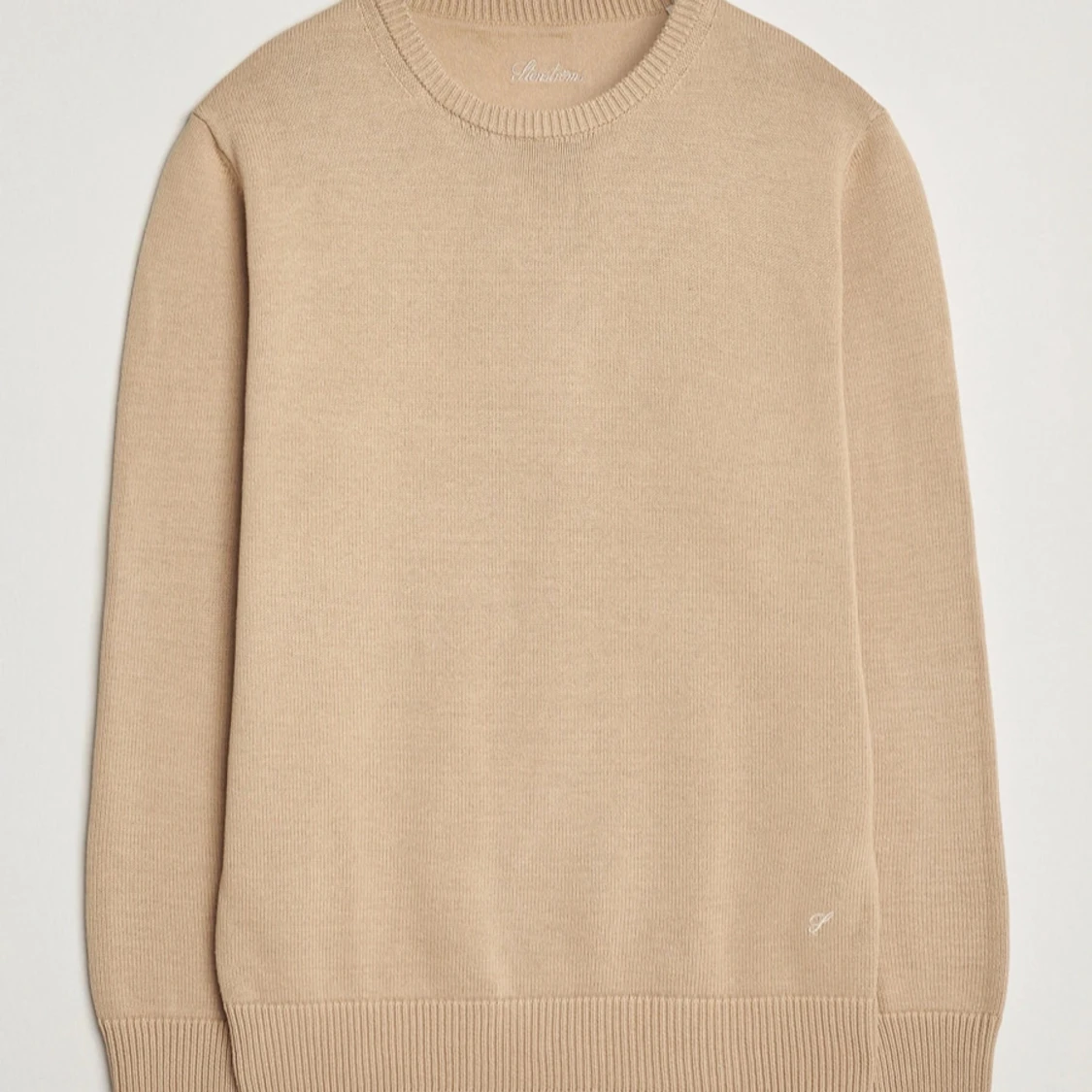 Beige stickad tröja från Stenströms