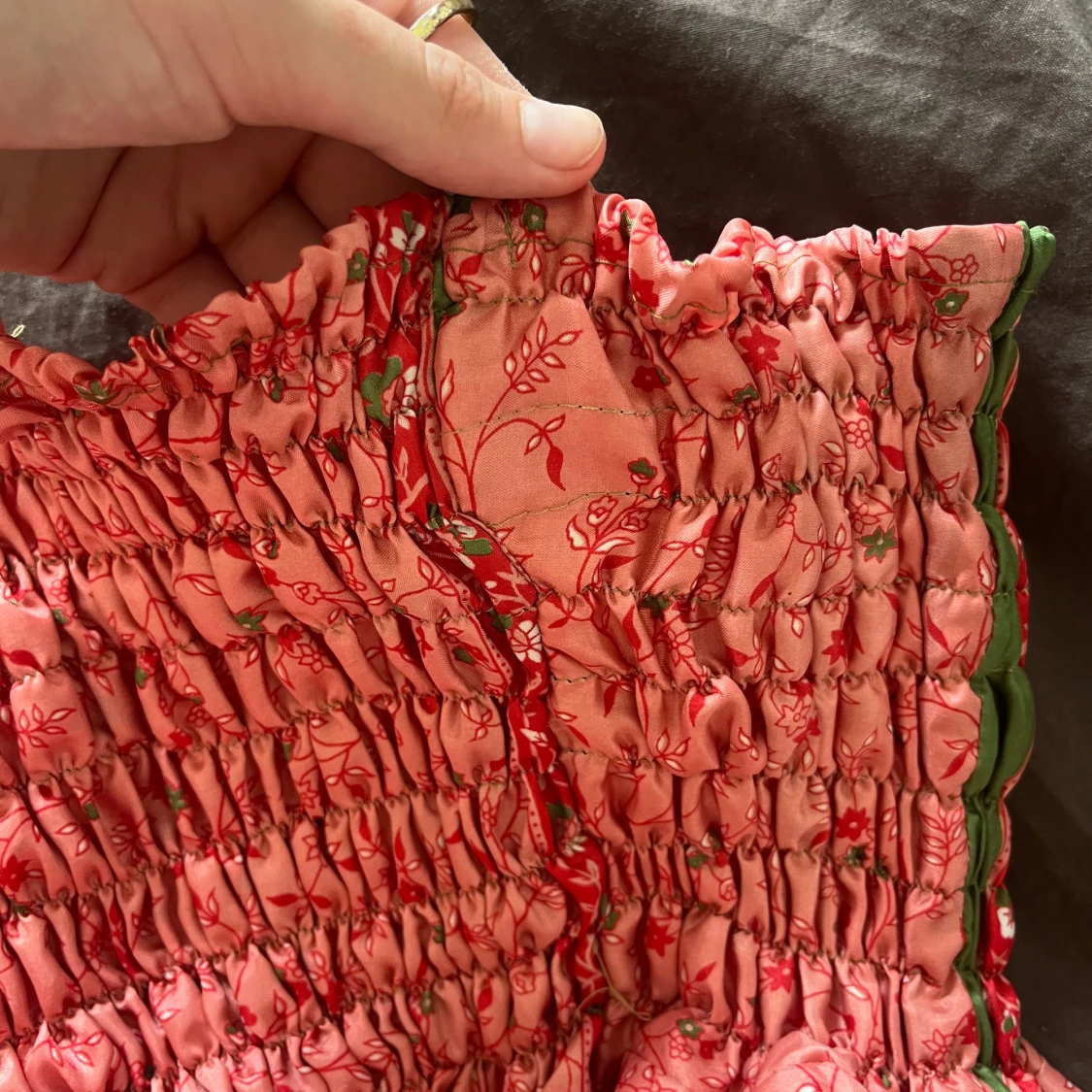 Rosa silkes bandeutop - 3