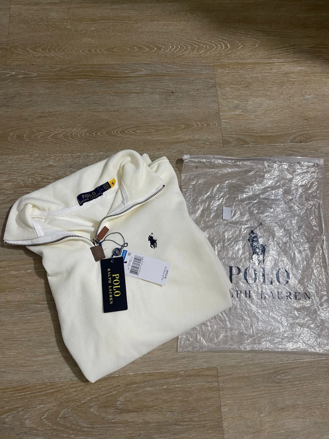 Vit halvzip från Polo Ralph Lauren