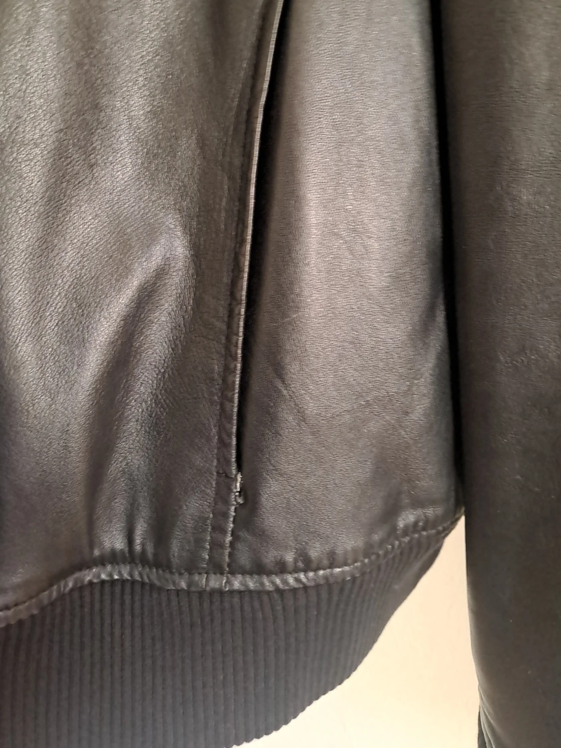 Svart klassisk skinnjacka - 2