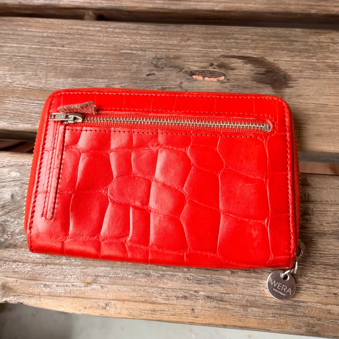 Röd plånbok i skinn från Wera - 1