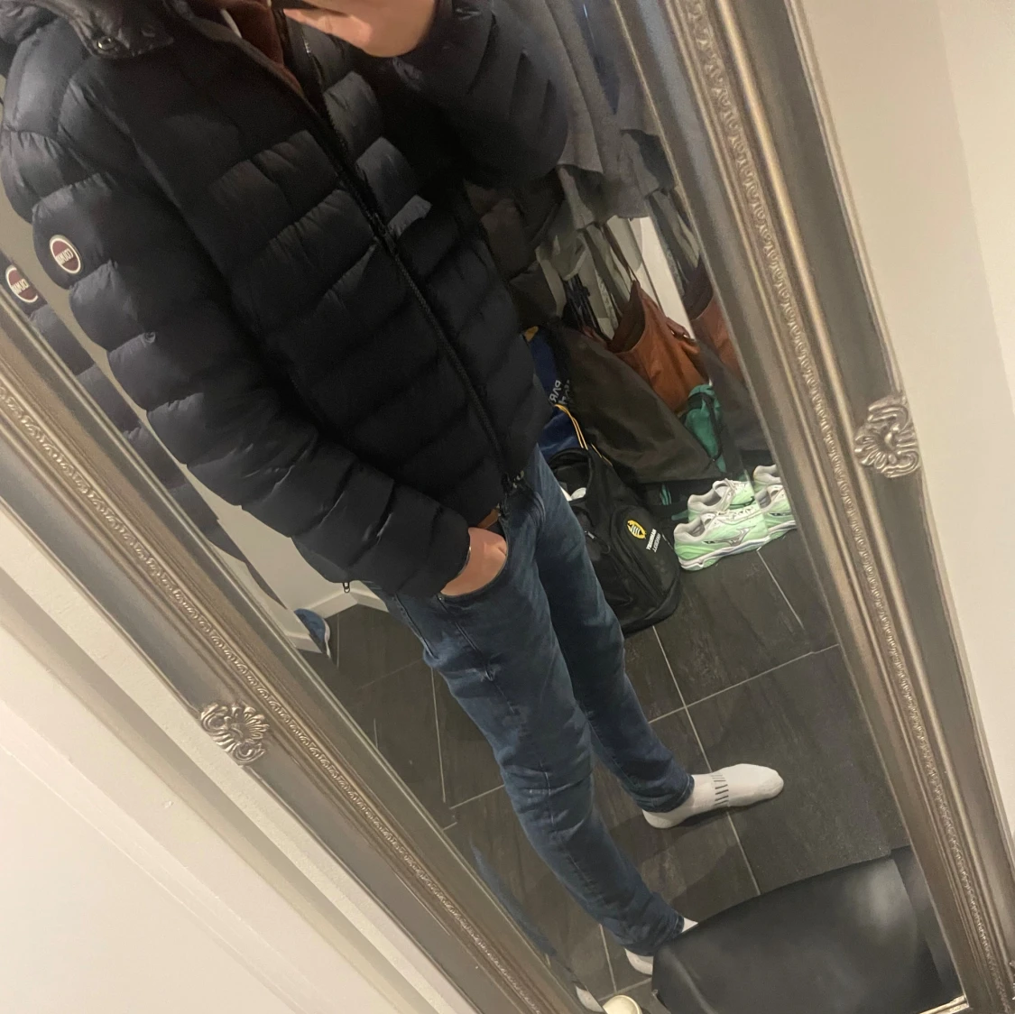 Mörkblå Colmar vinterjacka med luva  - 1