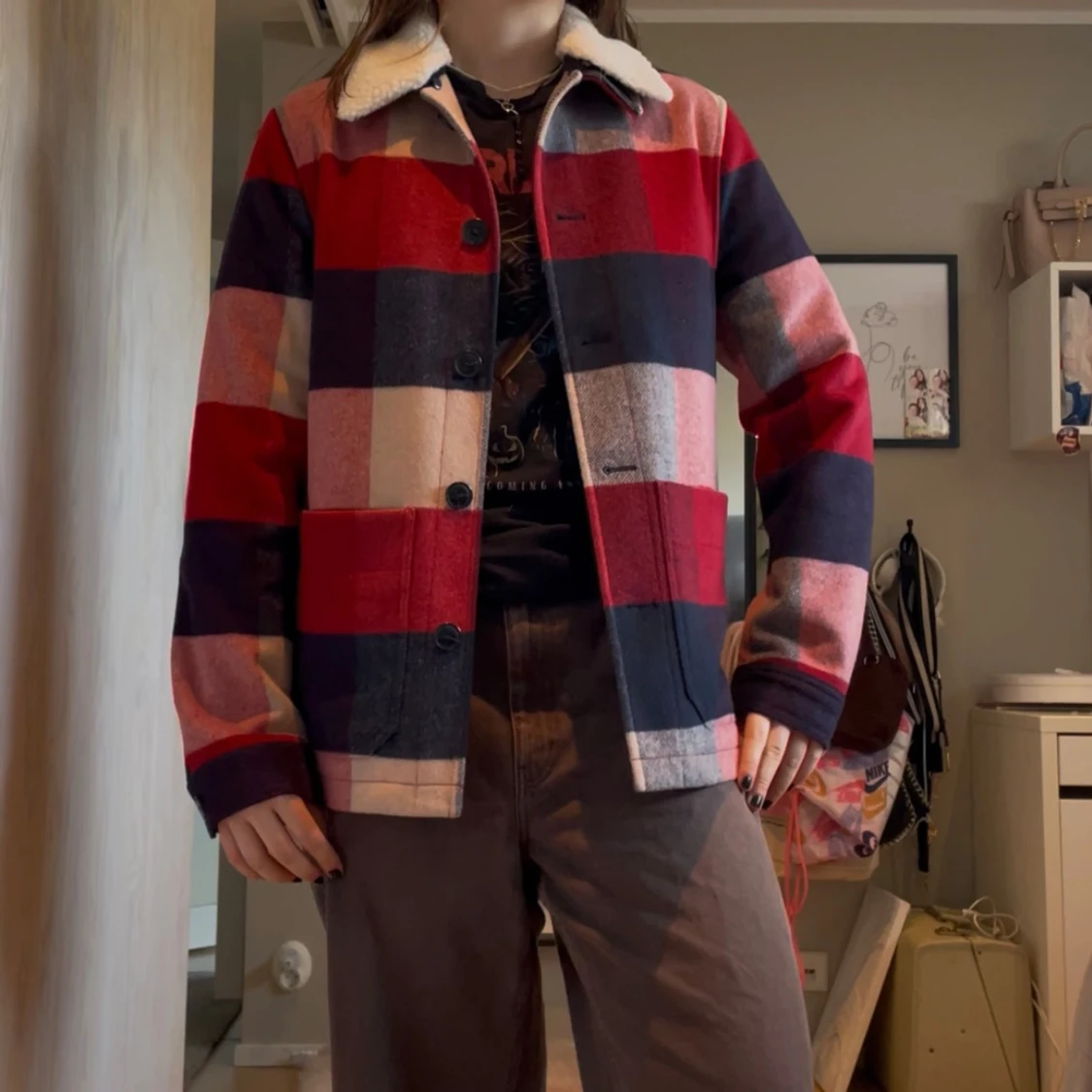 Rutig overshirt från Topman XS