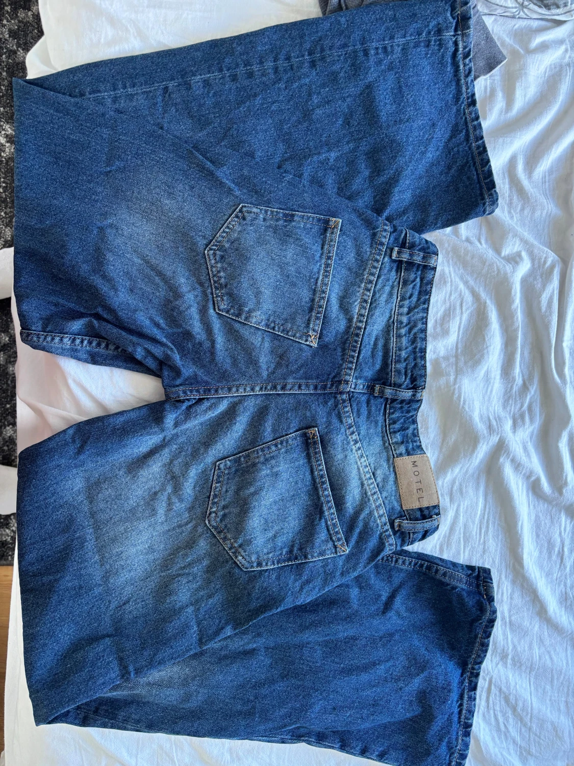 Wide jeans från Motel, blå denim - 6