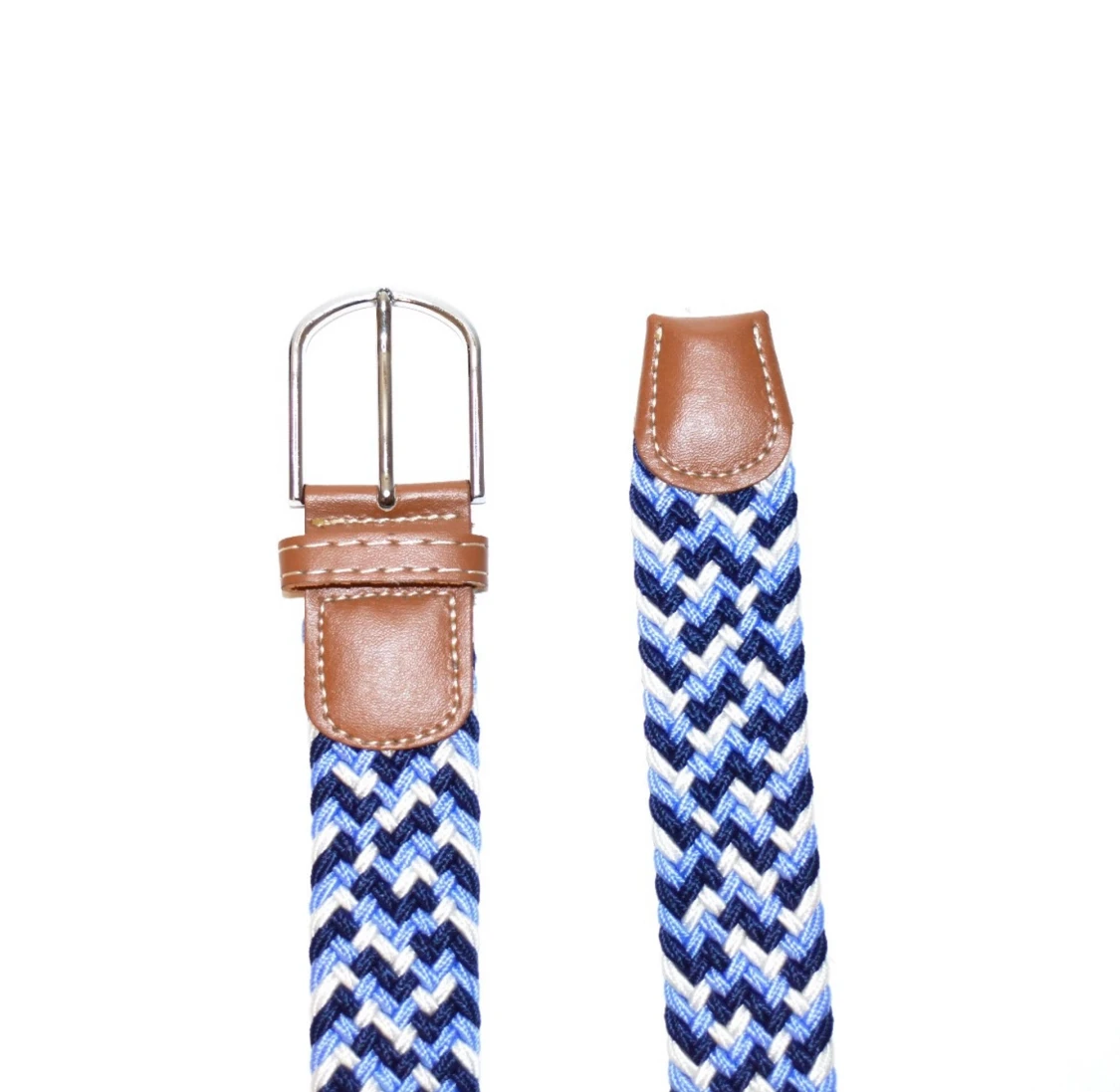 Flätat Bälte - VIT, LJUSBLÅ, MÖRKBLÅ - 2