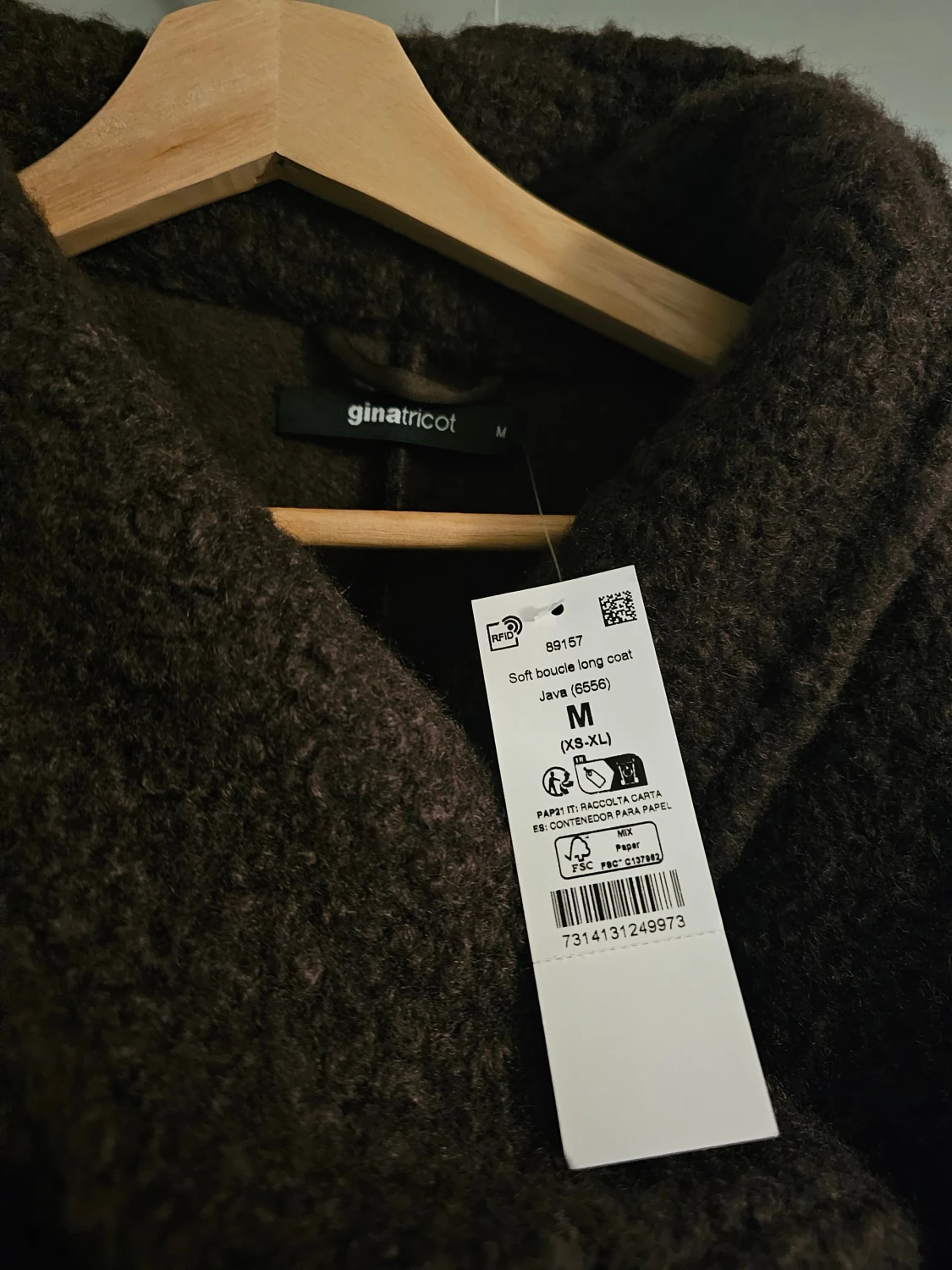 Soft boucle long coat  - Gina Tricot - 2