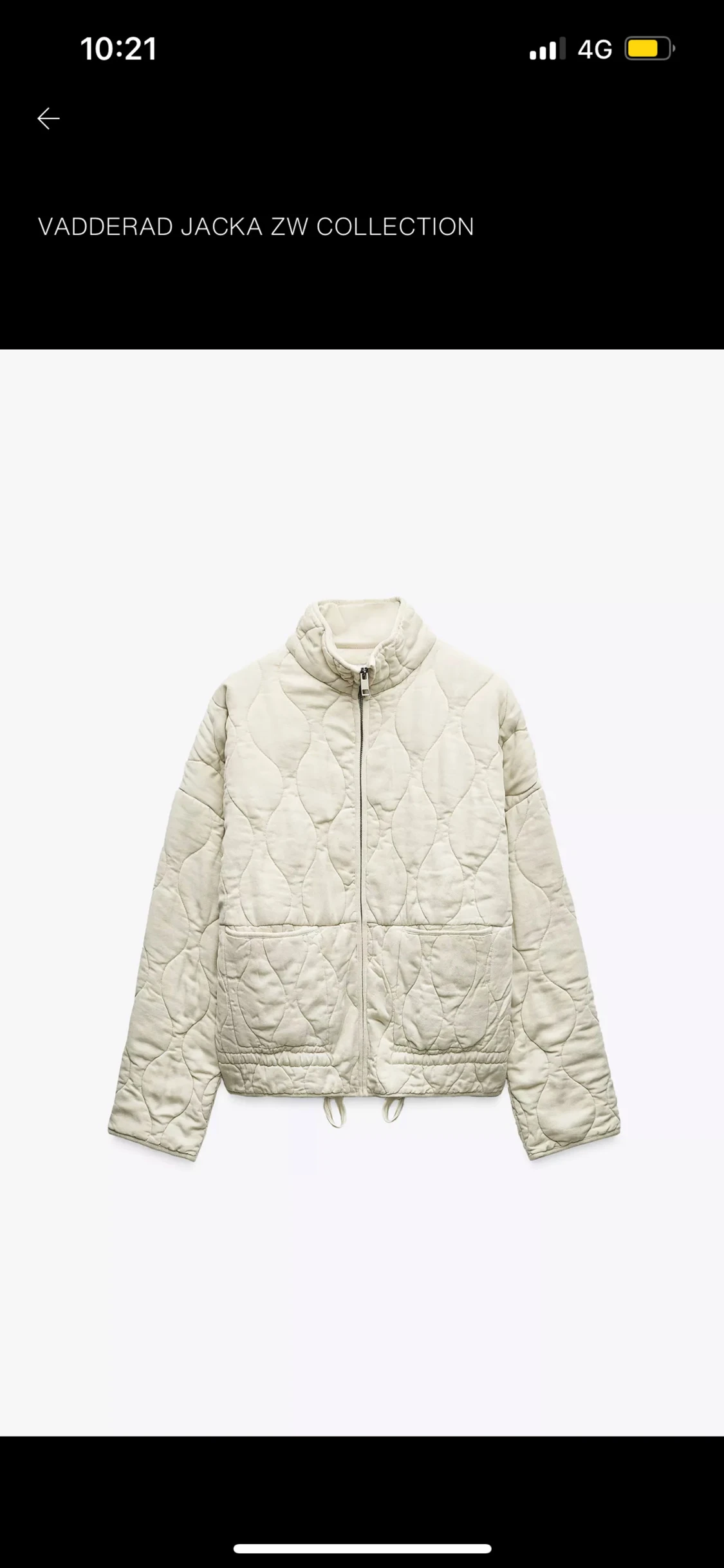 Beige quiltad pufferjacka ZW Collection