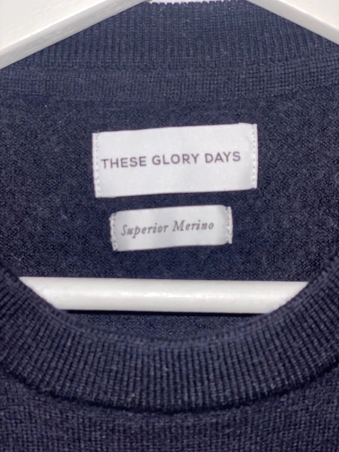 Mörkblå merinotröja These Glory Days - 1